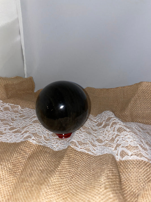 Black Chalcedony Large Sphere