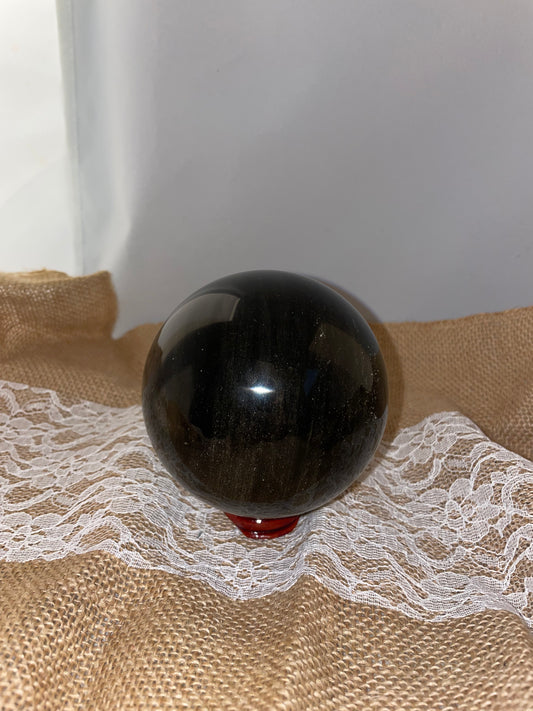 Black Chalcedony Large Sphere